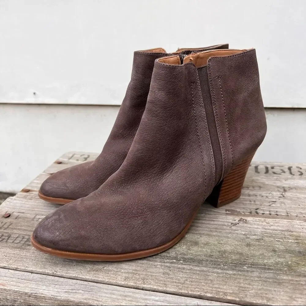 Franco Sarto Aeron brown Chelsea boot booties 7.5M